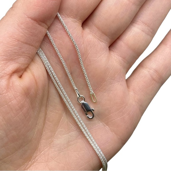 18” Popcorn Chain 925 Solid Sterling Silver Italy - Picture 3 of 5